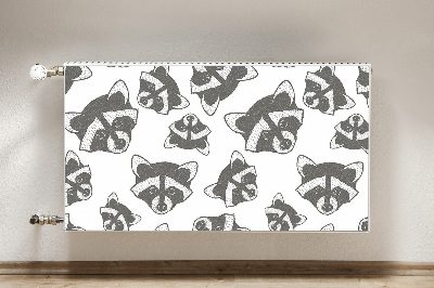 Decorative radiator cover Raccoon