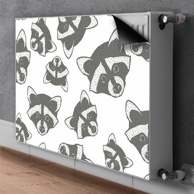 Decorative radiator cover Raccoon