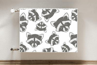 Decorative radiator cover Raccoon