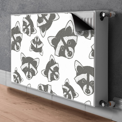 Decorative radiator cover Raccoon