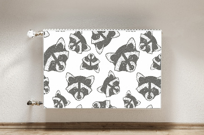 Decorative radiator cover Raccoon