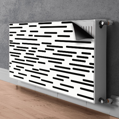 Decorative radiator mat Intermittent lines