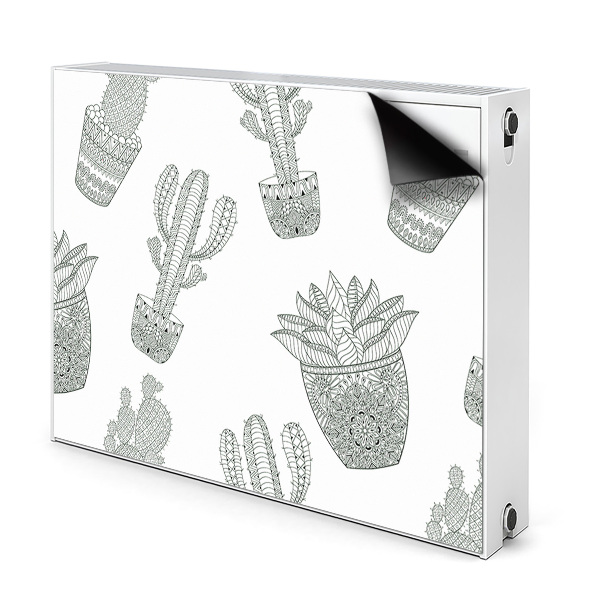 Magnetic radiator cover Mexican cacti