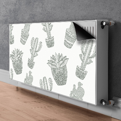 Magnetic radiator cover Mexican cacti