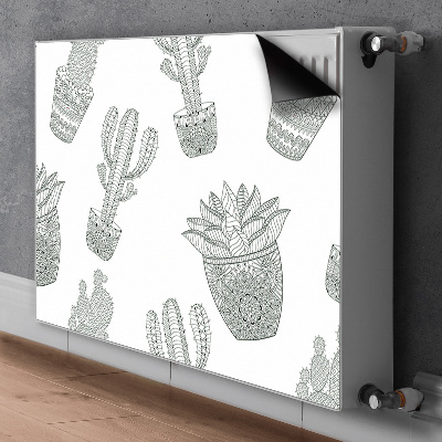 Magnetic radiator cover Mexican cacti