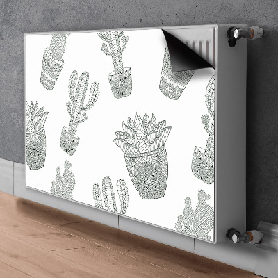 Magnetic radiator cover Mexican cacti