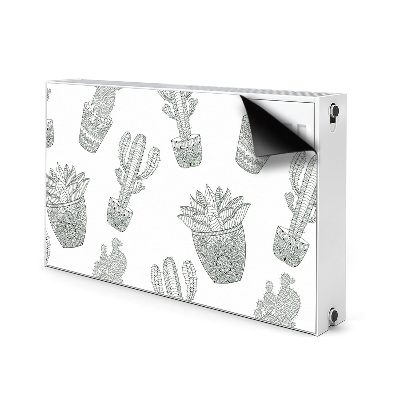 Magnetic radiator cover Mexican cacti