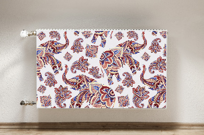 Decorative radiator mat Paisley Elephant