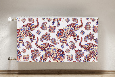 Decorative radiator mat Paisley Elephant