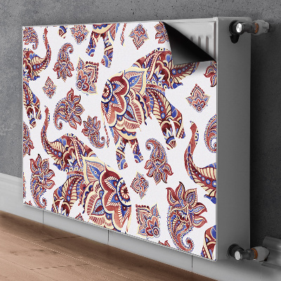 Decorative radiator mat Paisley Elephant