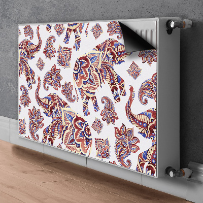 Decorative radiator mat Paisley Elephant