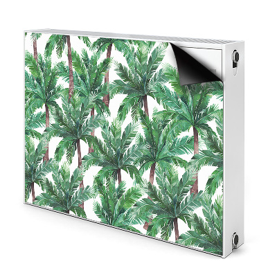 Decorative radiator cover Tropical palm trees