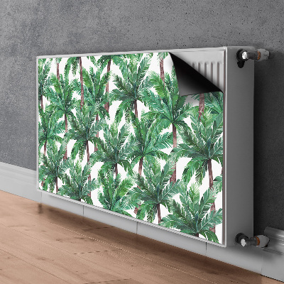 Decorative radiator cover Tropical palm trees