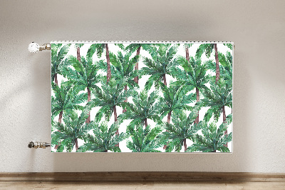 Decorative radiator cover Tropical palm trees