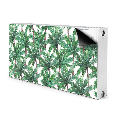 Decorative radiator cover Tropical palm trees