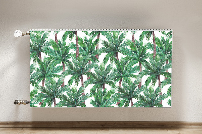 Decorative radiator cover Tropical palm trees