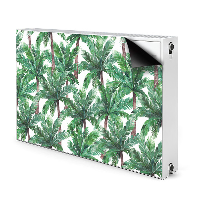 Decorative radiator cover Tropical palm trees