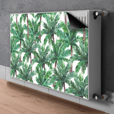 Decorative radiator cover Tropical palm trees