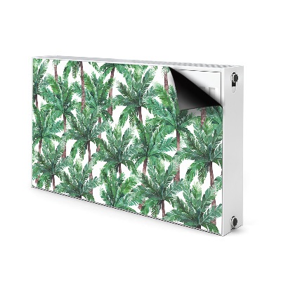 Decorative radiator cover Tropical palm trees