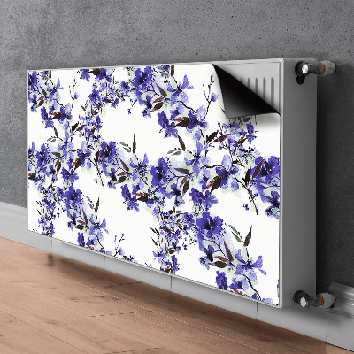 Magnetic radiator cover Blue flowers