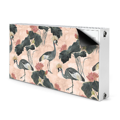 Radiator cover Chinese cranes