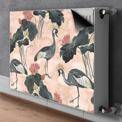 Radiator cover Chinese cranes