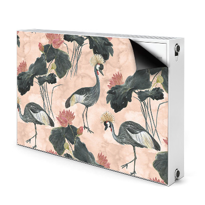 Radiator cover Chinese cranes