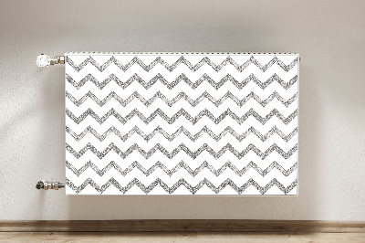 Decorative radiator cover Silver zigzags