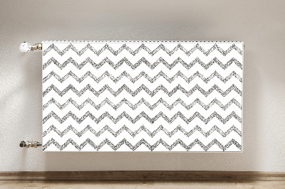 Decorative radiator cover Silver zigzags