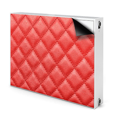 Magnetic radiator mat Red diamond pattern