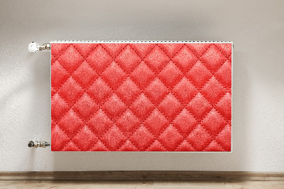 Magnetic radiator mat Red diamond pattern