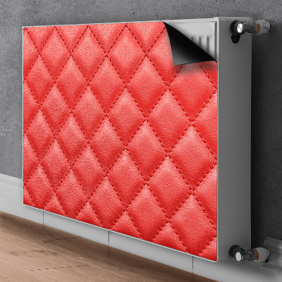 Magnetic radiator mat Red diamond pattern