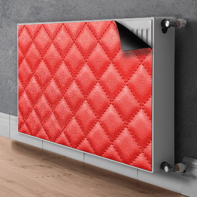 Magnetic radiator mat Red diamond pattern