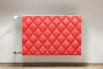 Magnetic radiator mat Red diamond pattern