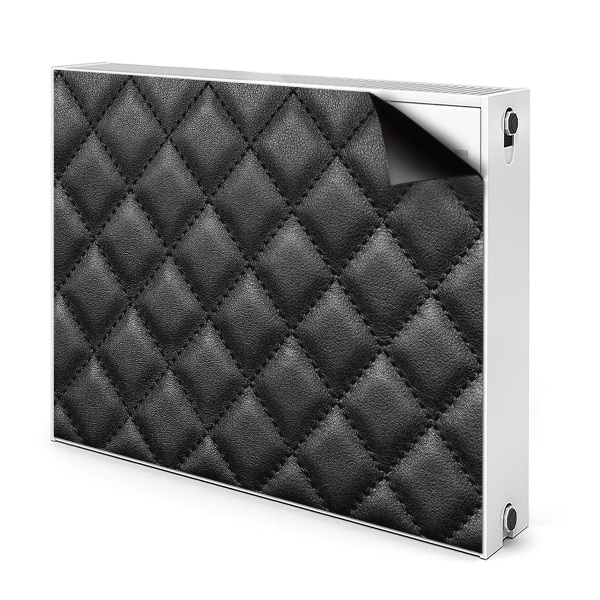 Radiator cover Black leather diamonds