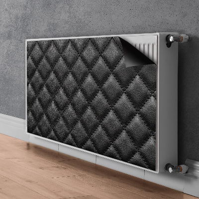 Radiator cover Black leather diamonds