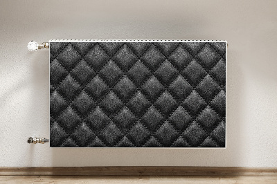 Radiator cover Black leather diamonds