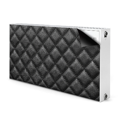 Radiator cover Black leather diamonds