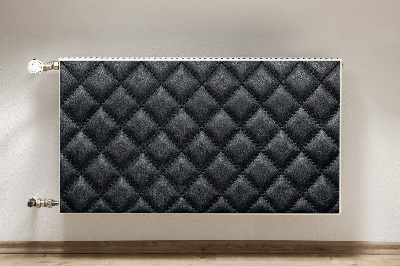 Radiator cover Black leather diamonds