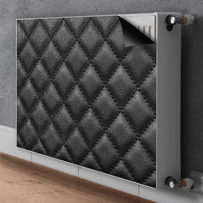 Radiator cover Black leather diamonds