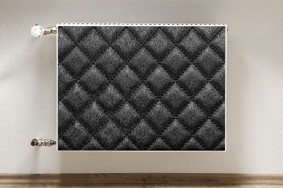 Radiator cover Black leather diamonds