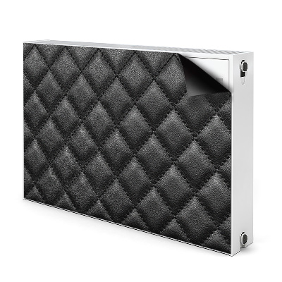 Radiator cover Black leather diamonds