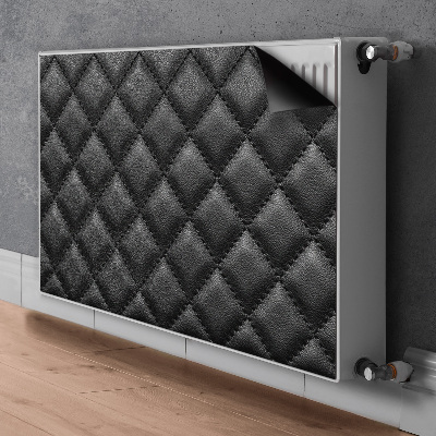 Radiator cover Black leather diamonds