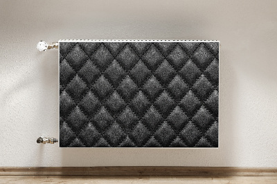 Radiator cover Black leather diamonds