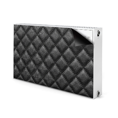 Radiator cover Black leather diamonds