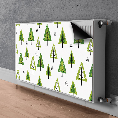 Magnetic radiator mat Triangular trees