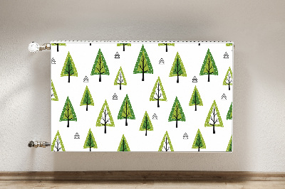 Magnetic radiator mat Triangular trees