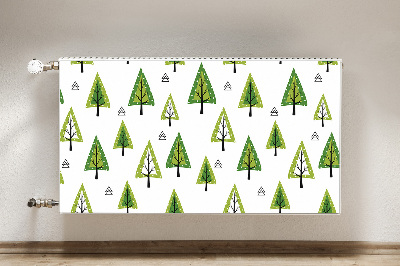 Magnetic radiator mat Triangular trees