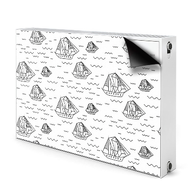 Magnetic radiator mat Sailing ships at sea