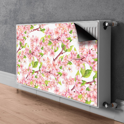 Printed radiator mat Cherry blossoms